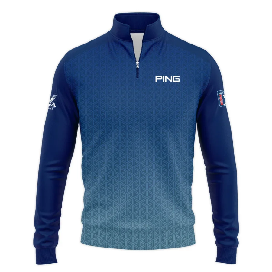 Golf Sport Pattern Blue Sport Uniform 2024 PGA Championship Valhalla Ping Quarter-Zip Jacket Style Classic