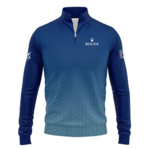 Golf Sport Pattern Blue Sport Uniform 2024 PGA Championship Valhalla Rolex Zipper Hoodie Shirt Style Classic