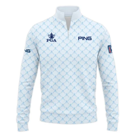 Golf Sport Pattern Light Blue Style 2024 PGA Championship Valhalla Ping Quarter-Zip Jacket Style Classic