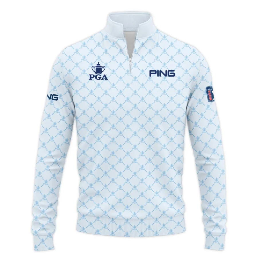 Golf Sport Pattern Light Blue Style 2024 PGA Championship Valhalla Ping Quarter-Zip Jacket Style Classic