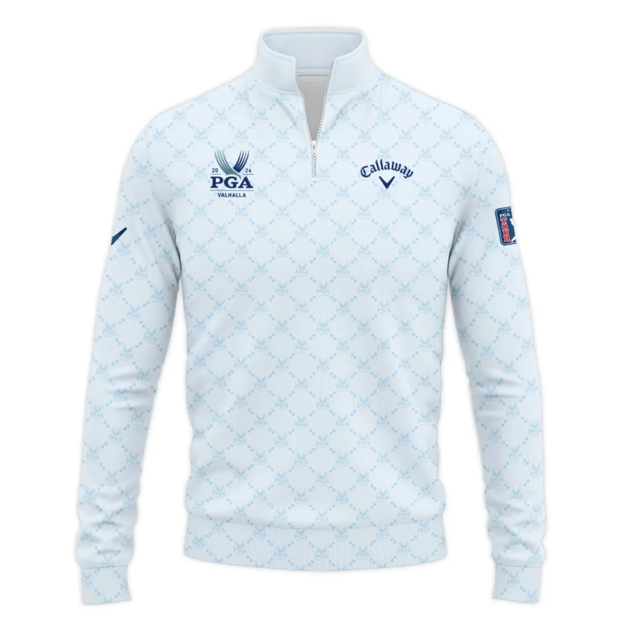 Golf Sport Pattern Light Blue Sport 2024 PGA Championship Valhalla Callaway Quarter-Zip Jacket Style Classic