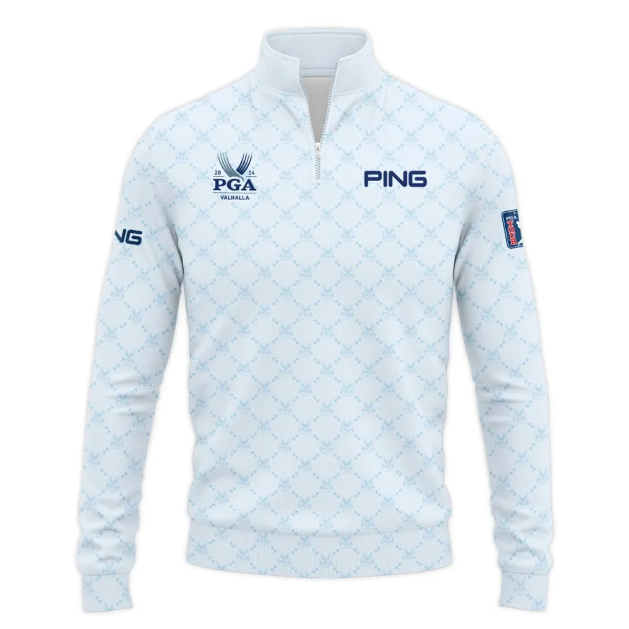 Golf Sport Pattern Light Blue Sport 2024 PGA Championship Valhalla Ping Quarter-Zip Jacket Style Classic