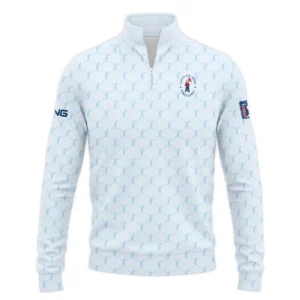 Golf Sport Pattern Light Blue Style 124th U.S. Open Pinehurst Ping Zipper Hoodie Shirt Style Classic