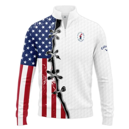 Golf Flag American Pattern Ball 124th U.S. Open Pinehurst Pinehurst Callaway Quarter-Zip Jacket Style Classic