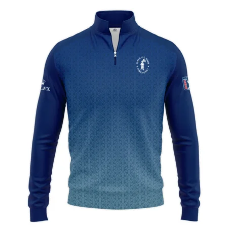 Sport Gradiend Blue Mix Color 124th U.S. Open Pinehurst Pinehurst Rolex Quarter-Zip Jacket Style Classic