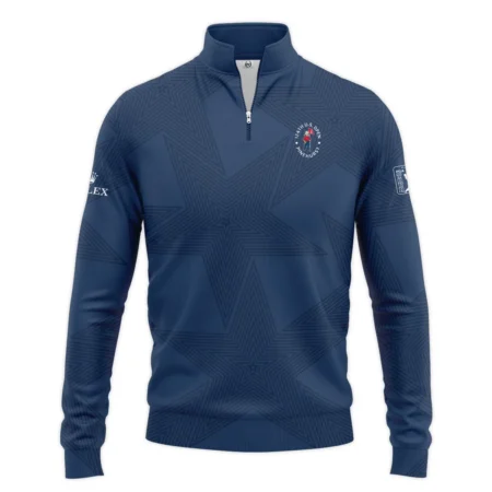 Golf Sport Navy Star 124th U.S. Open Pinehurst Pinehurst Rolex Quarter-Zip Jacket Style Classic