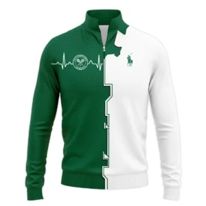 Tennis Love Green Color Wimbledon Championships Champions Ralph Lauren Performance Quarter-Zip Polo Shirt