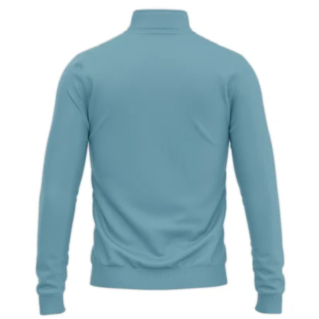 124th U.S. Open Pinehurst Golf Sport Mostly Desaturated Dark Blue Yellow Cobra Golf Quarter-Zip Jacket Style Classic