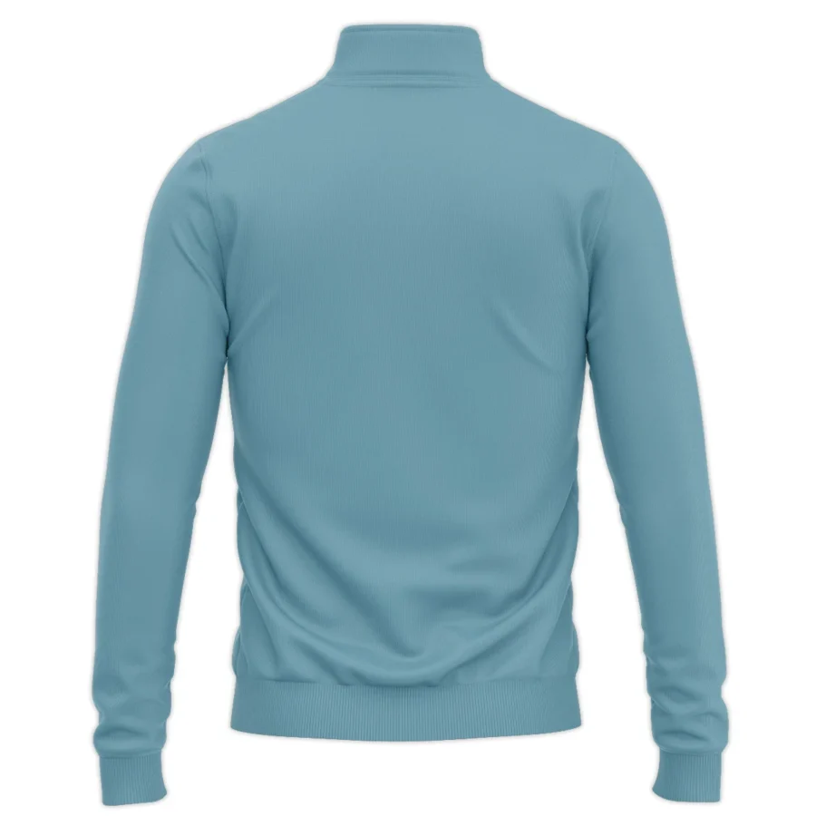 124th U.S. Open Pinehurst Golf Sport Mostly Desaturated Dark Blue Yellow Cobra Golf Quarter-Zip Jacket Style Classic