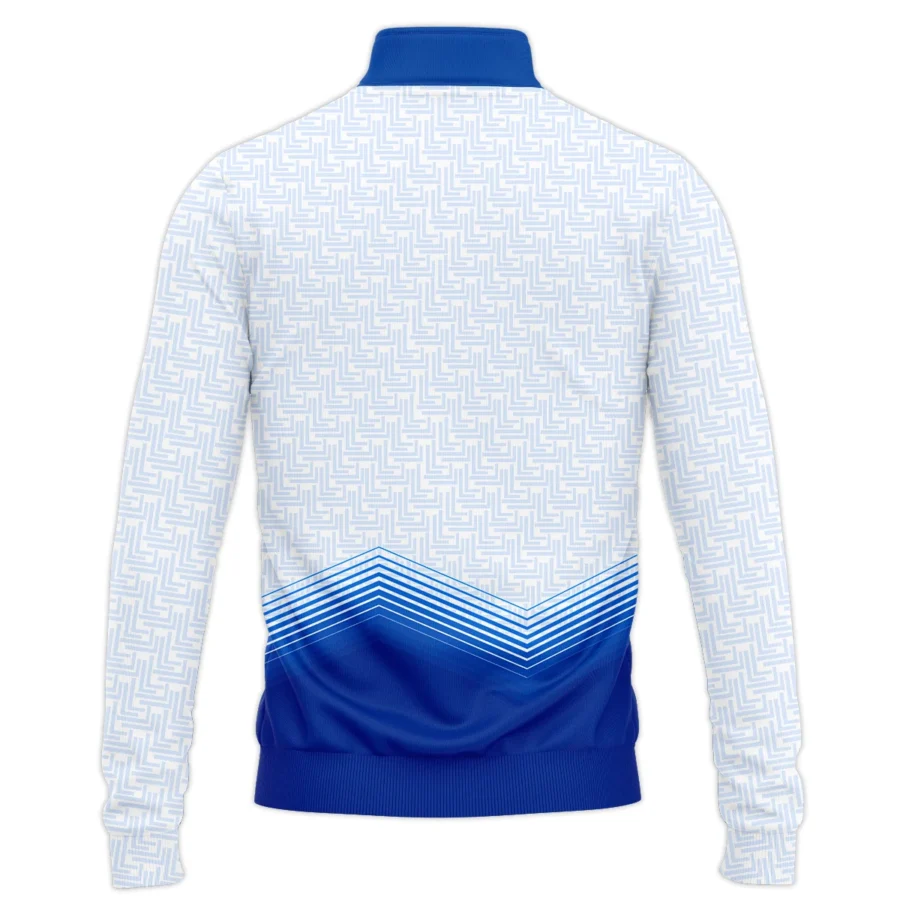 124th U.S. Open Pinehurst Blue Gradient Pattern White  Cobra Golf Quarter-Zip Jacket Style Classic