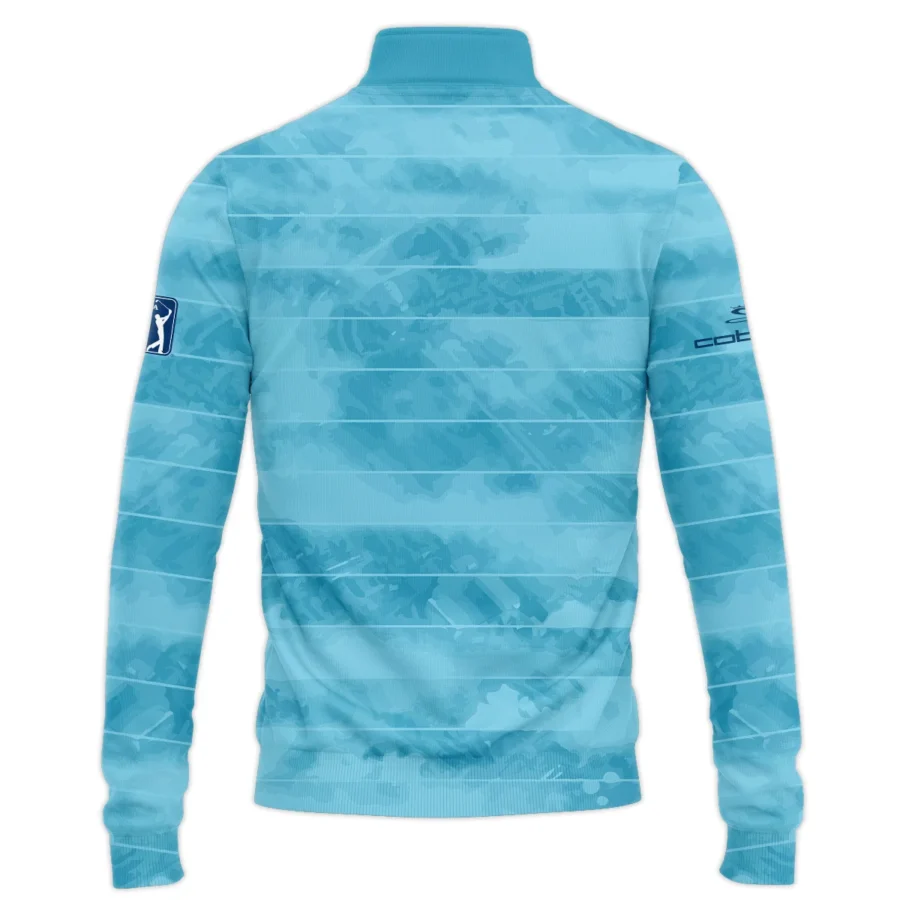 Cobra Golf 124th U.S. Open Pinehurst Blue Abstract Background Line Quarter-Zip Jacket Style Classic