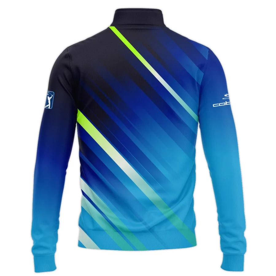 Cobra Golf 124th U.S. Open Pinehurst Green Dark Blue Gradient Abstract Yellow Quarter-Zip Jacket Style Classic