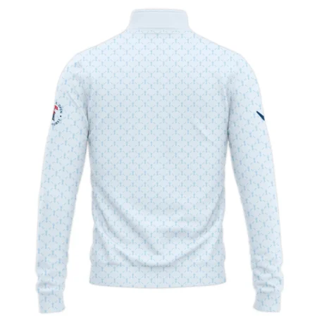 Golf Sport Pattern Blue Sport Uniform 124th U.S. Open Pinehurst Callaway Quarter-Zip Jacket Style Classic