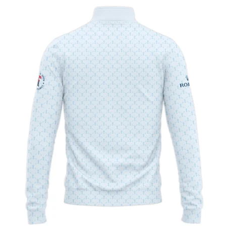 Golf Sport Pattern Blue Sport Uniform 124th U.S. Open Pinehurst Rolex Quarter-Zip Jacket Style Classic