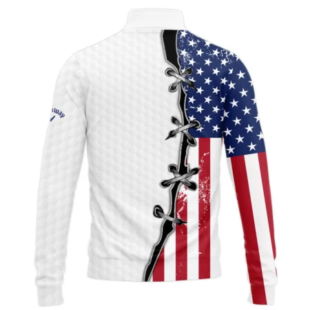 Golf Flag American Pattern Ball 124th U.S. Open Pinehurst Pinehurst Callaway Quarter-Zip Jacket Style Classic