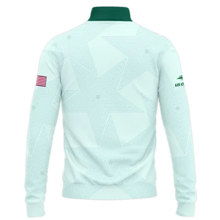 Tennis Pattern Star Light Green US Open Tennis Lacoste Quarter-Zip Jacket Style Classic