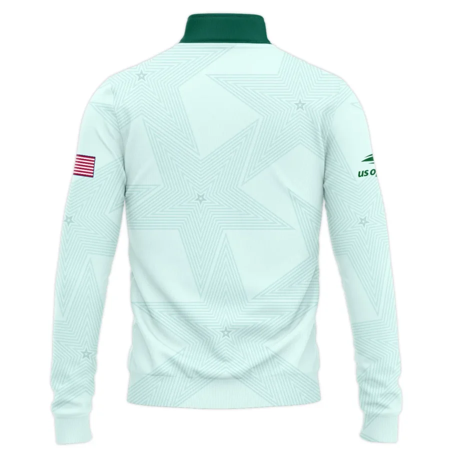 Tennis Pattern Star Light Green US Open Tennis Ralph Lauren Quarter-Zip Jacket Style Classic