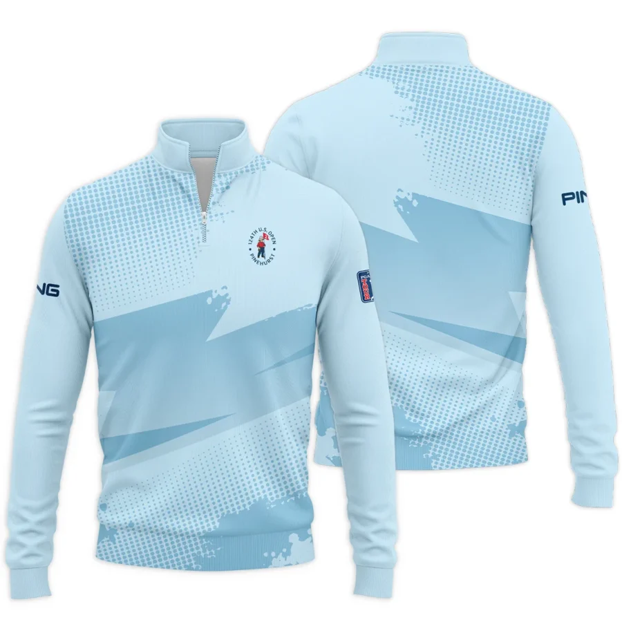 124th U.S. Open Pinehurst Ping Light Blue Backgound Quarter-Zip Jacket Style Classic