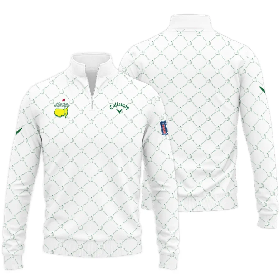 Golf Sport Pattern Color White Mix Masters Tournament Callaway Quarter-Zip Jacket Style Classic