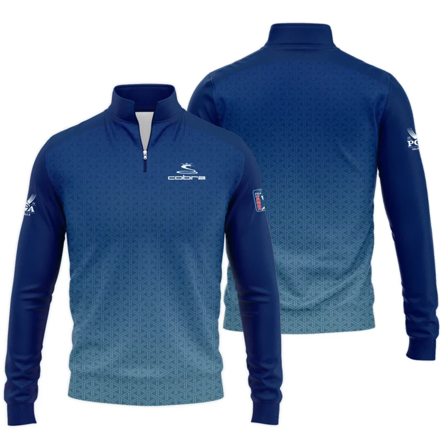 Golf Sport Pattern Blue Sport Uniform 2024 PGA Championship Valhalla Cobra Golf Quarter-Zip Jacket Style Classic