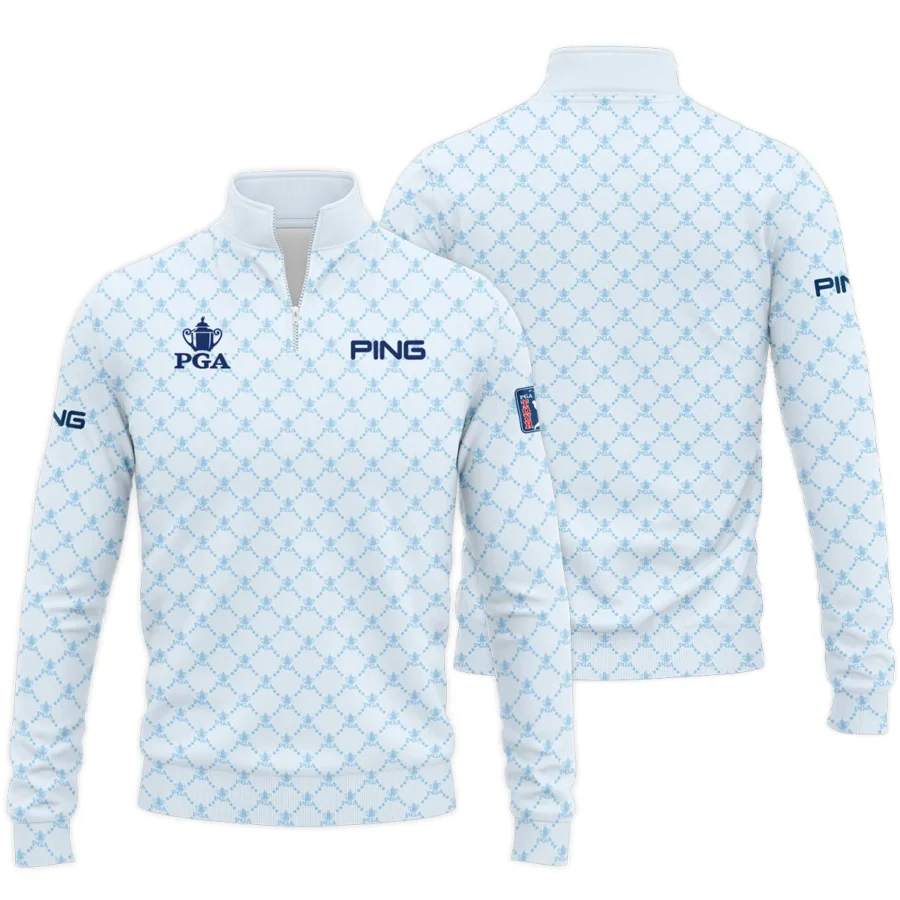 Golf Sport Pattern Light Blue Style 2024 PGA Championship Valhalla Ping Quarter-Zip Jacket Style Classic