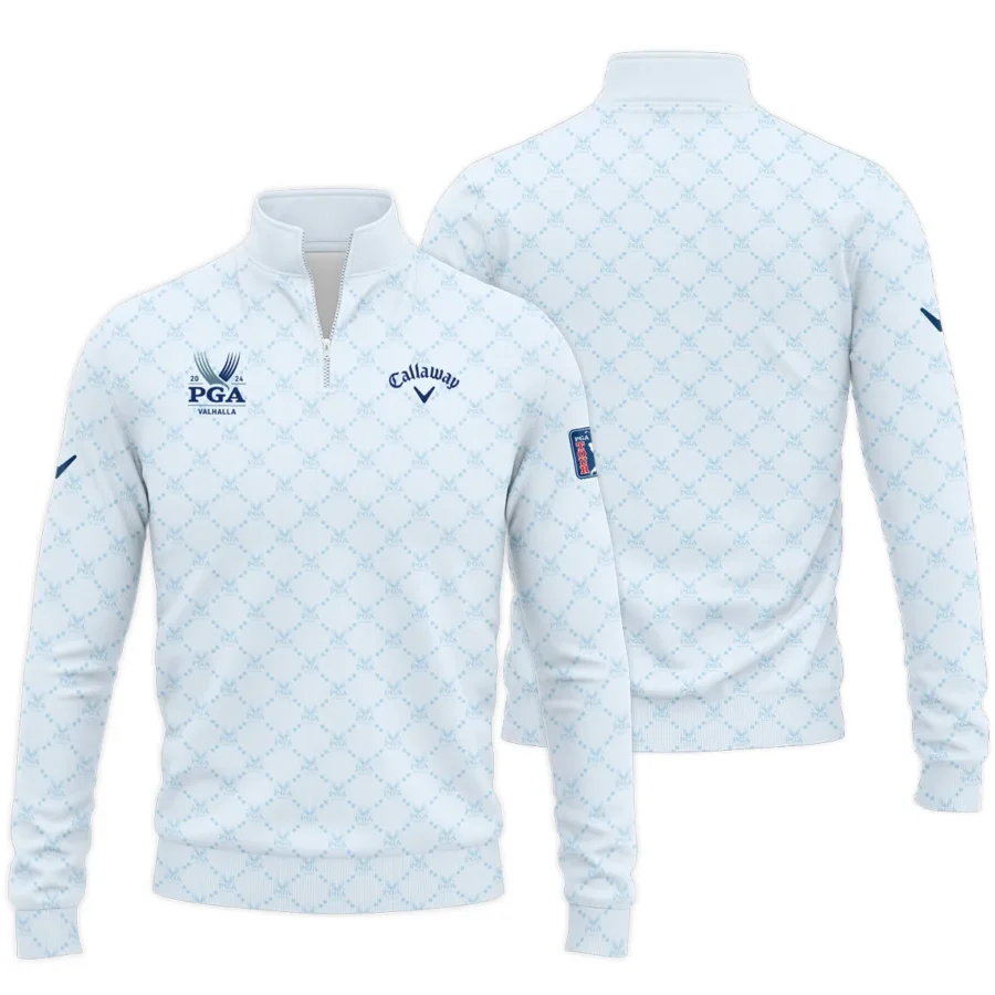 Golf Sport Pattern Light Blue Sport 2024 PGA Championship Valhalla Callaway Quarter-Zip Jacket Style Classic