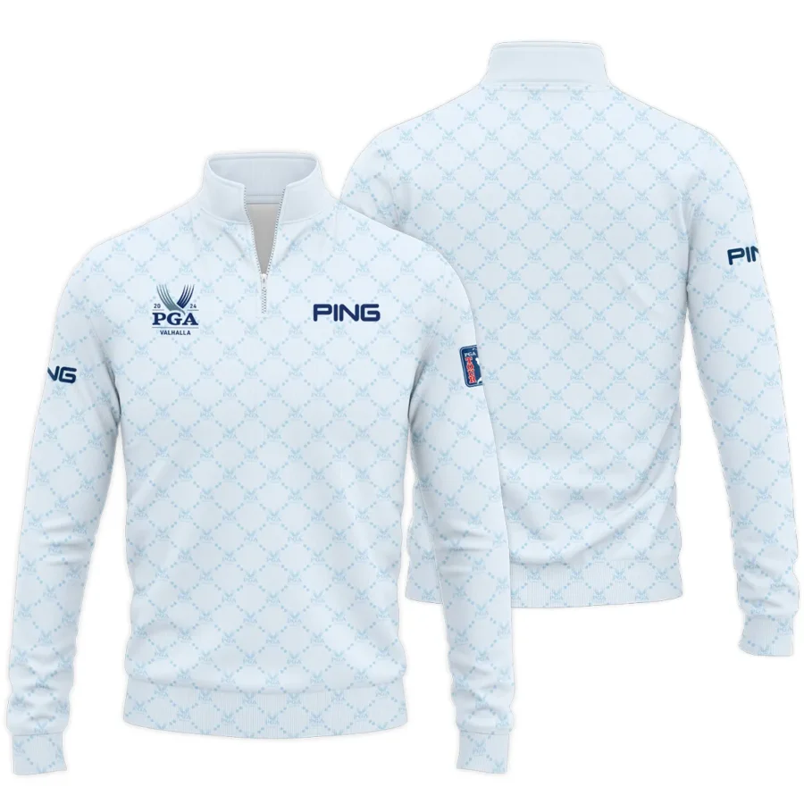 Golf Sport Pattern Light Blue Sport 2024 PGA Championship Valhalla Ping Quarter-Zip Jacket Style Classic