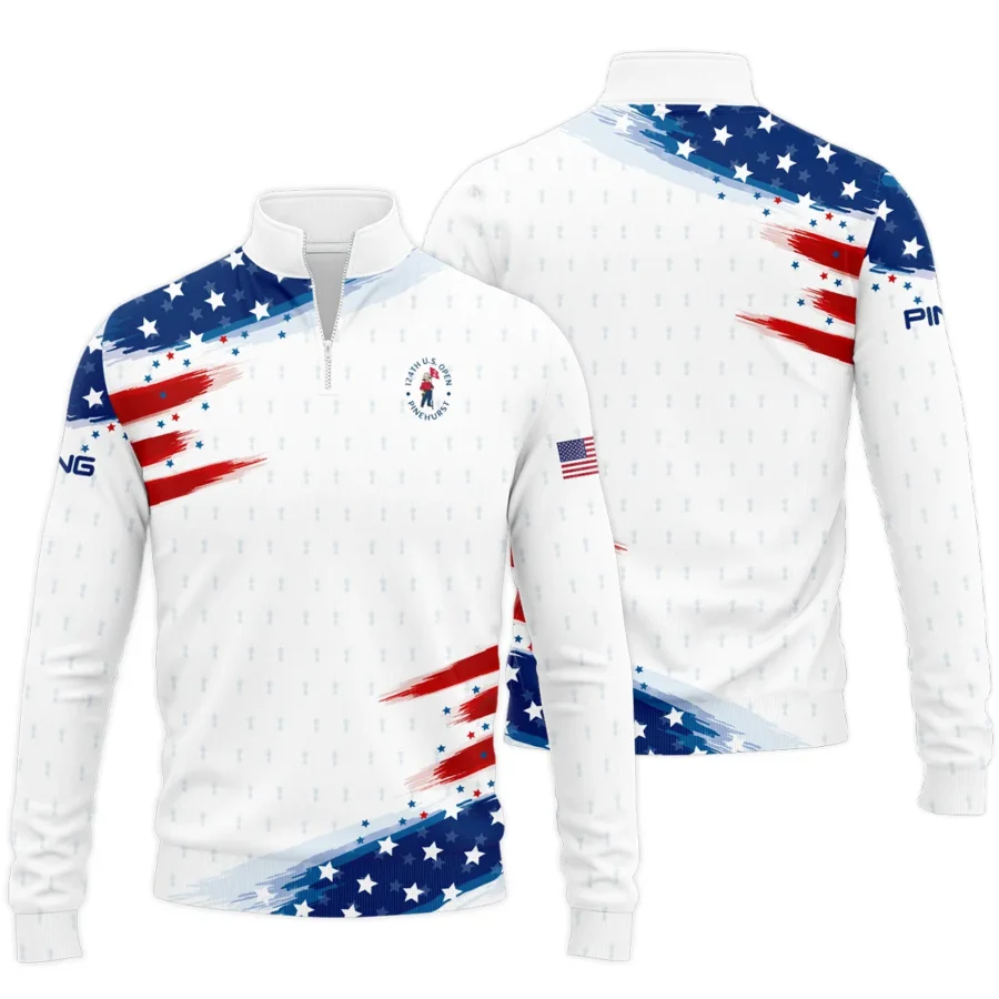 Golf Flag American Sport Love 124th U.S. Open Pinehurst Ping Quarter-Zip Jacket Style Classic