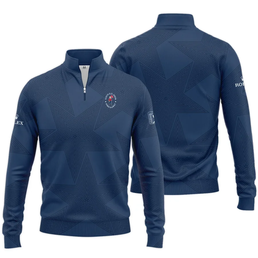 Golf Sport Navy Star 124th U.S. Open Pinehurst Pinehurst Rolex Quarter-Zip Jacket Style Classic