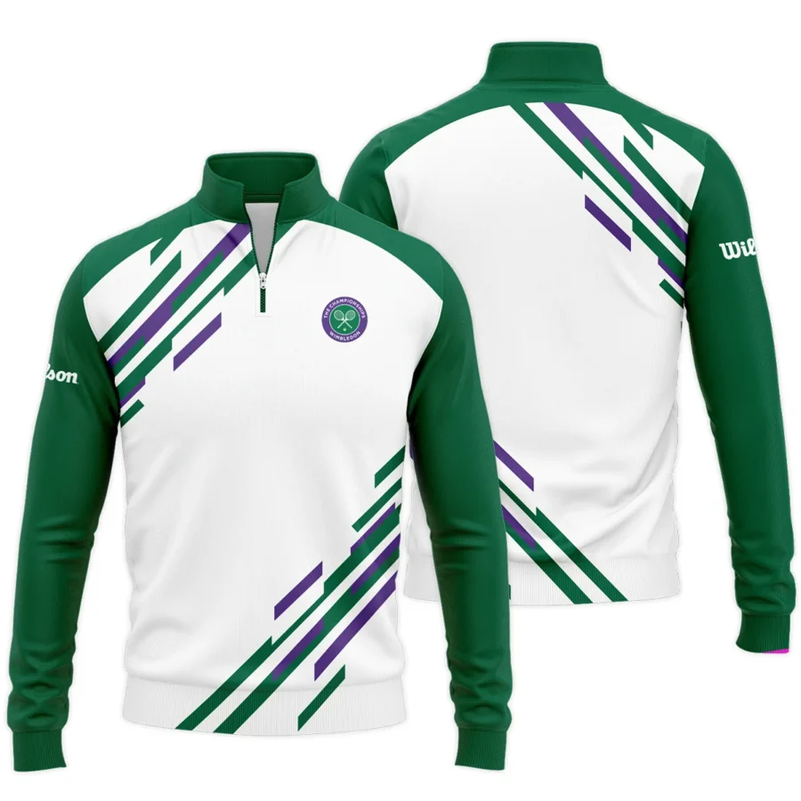 Tennis Love Green Mix Wimbledon Championships Champions Wilson Performance Quarter-Zip Jacket