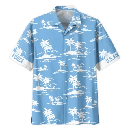 Hawaii Pattern Summer Beach Shirt Veteran U.S. Air Force All Over Prints Oversized Hawaiian Shirt