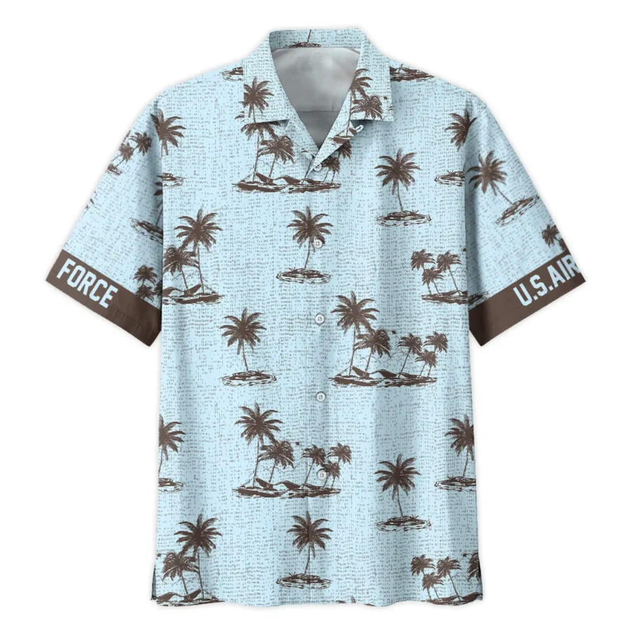 Hawaii Pattern Summer Beach Shirt Veteran U.S. Air Force All Over Prints Oversized Hawaiian Shirt