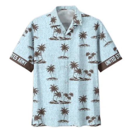 Hawaii Pattern Summer Beach Shirt Veteran U.S. Army All Over Prints Oversized Hawaiian Shirt