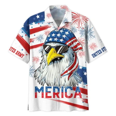 United States Independence Day U.S. Army All Over Prints Oversized Hawaiian Shirt