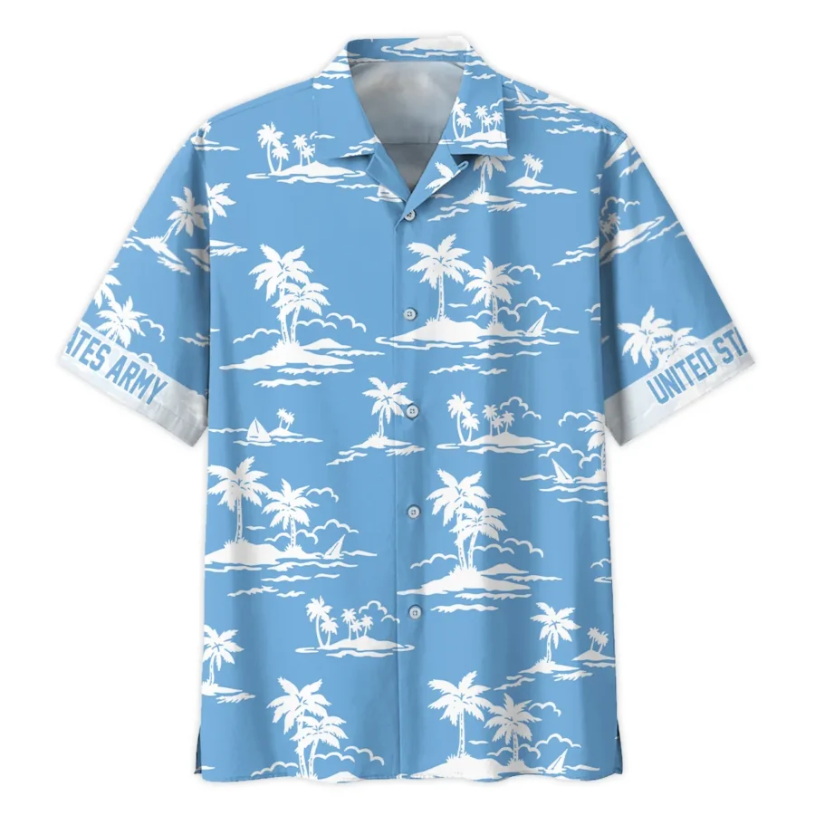 Hawaii Pattern Summer Beach Shirt Veteran U.S. Army All Over Prints Oversized Hawaiian Shirt