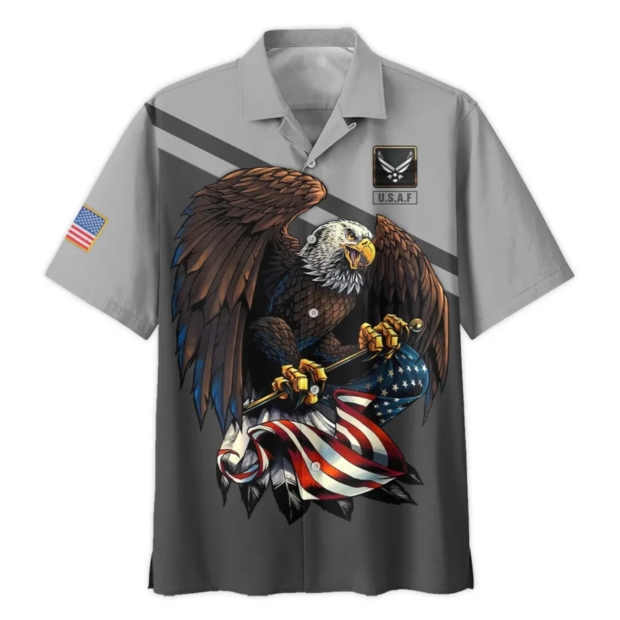 Being A Veteran Is An Honor Being A Grandpa Is Priceless U.S. Air Force All Over Prints Oversized Hawaiian Shirt