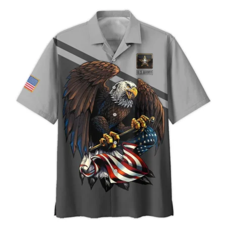 Being A Veteran Is An Honor Being A Grandpa Is Priceless U.S. Army All Over Prints Oversized Hawaiian Shirt