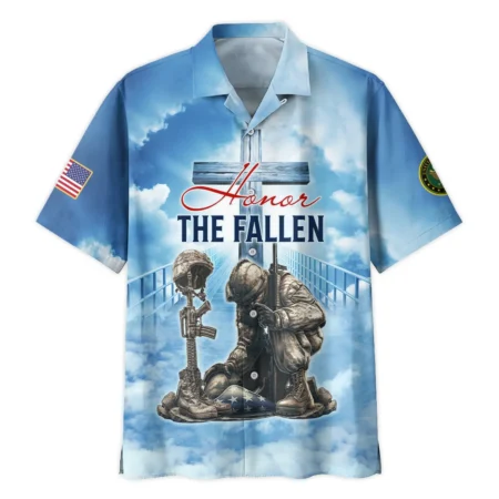 Honor The Fallen Veteran A Big Piece Of My Heart Lives In Heaven U.S. Army All Over Prints Oversized Hawaiian Shirt