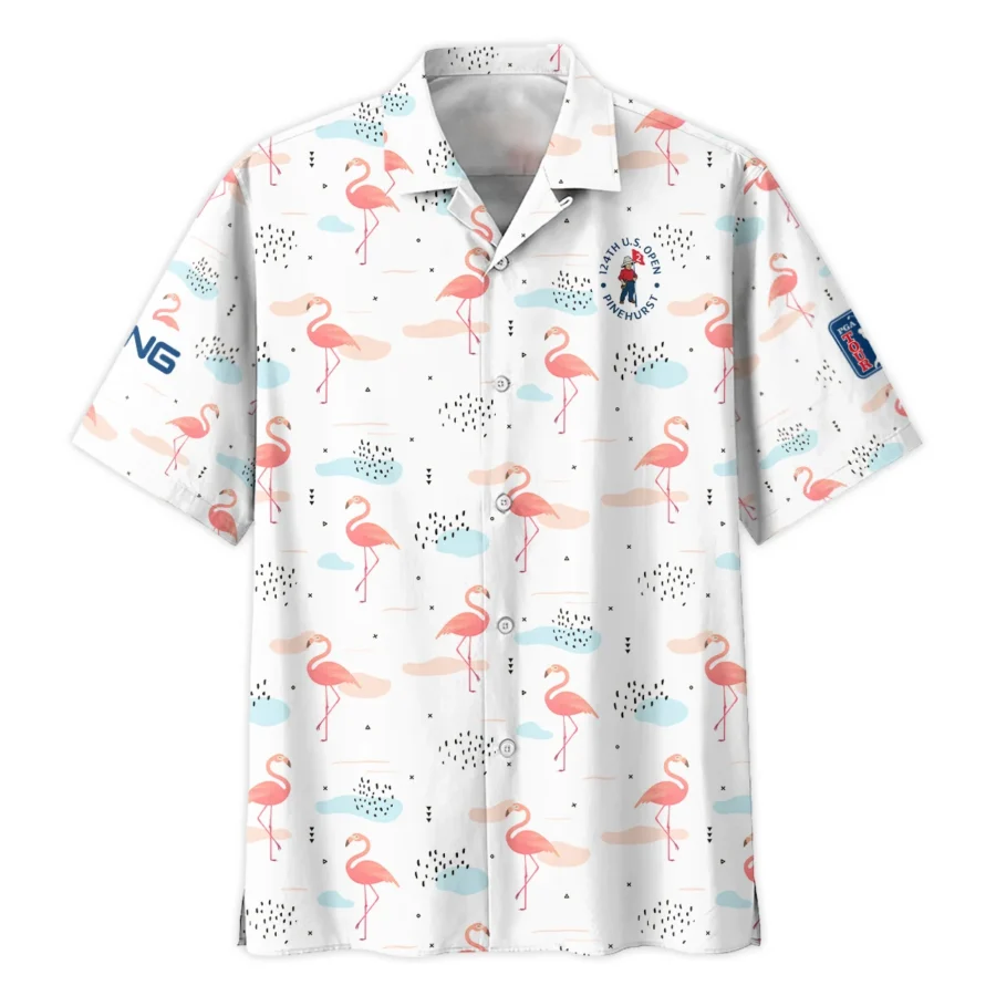 Golf Flamingo Pattern 124th U.S. Open Pinehurst Ping Oversized Hawaiian Shirt All Over Prints Gift Loves