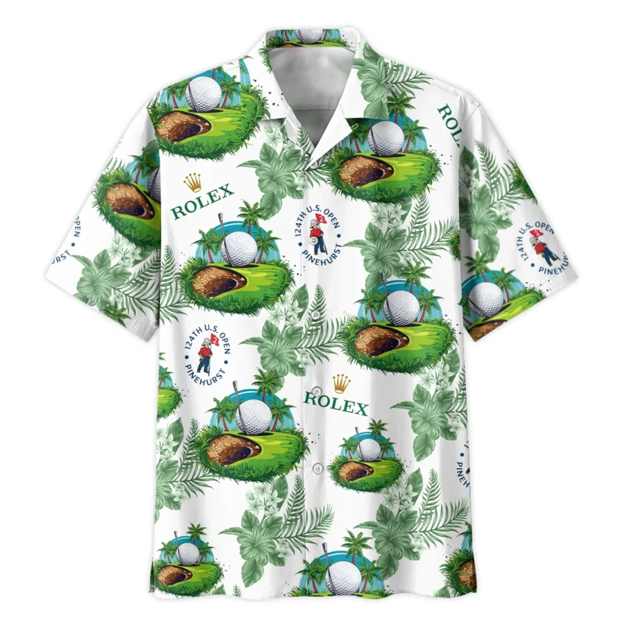 124th U.S. Open Pinehurst Green Flower Tropical Golf Rolex Oversized Hawaiian Shirt All Over Prints Gift Loves