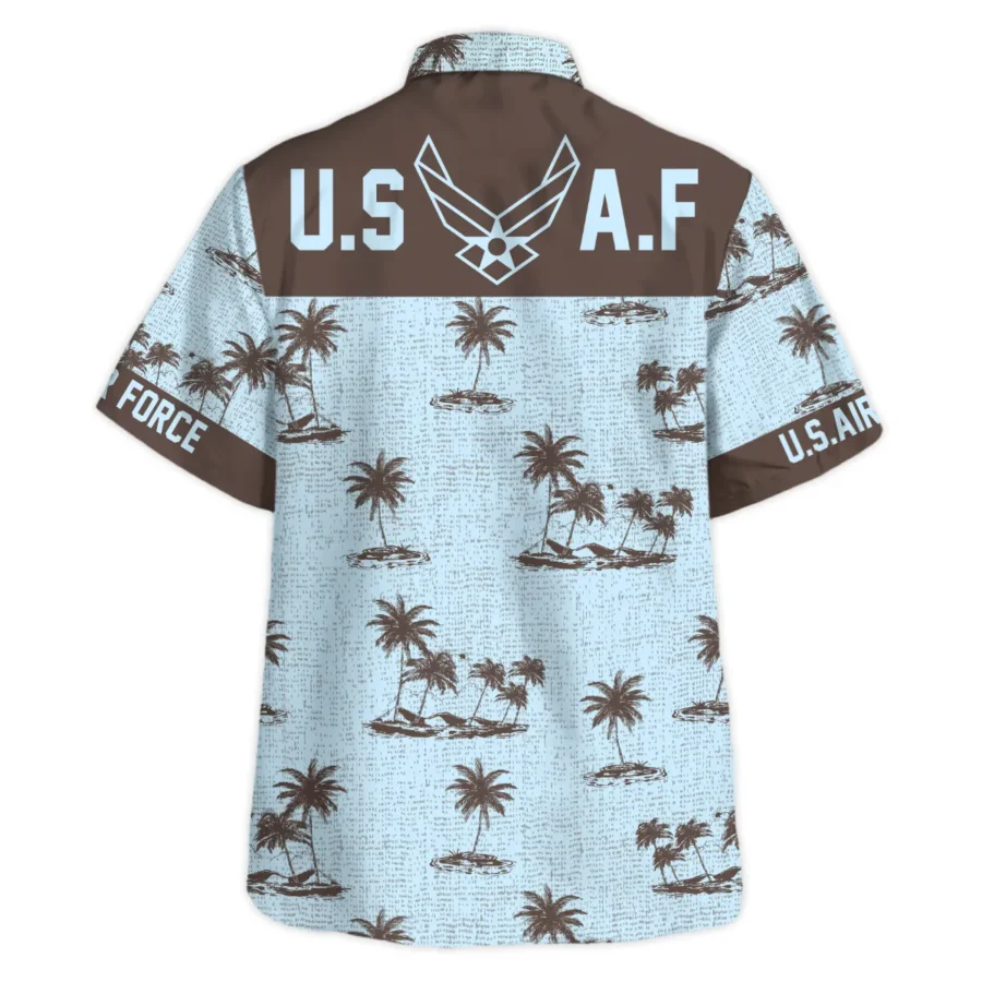 Hawaii Pattern Summer Beach Shirt Veteran U.S. Air Force All Over Prints Oversized Hawaiian Shirt