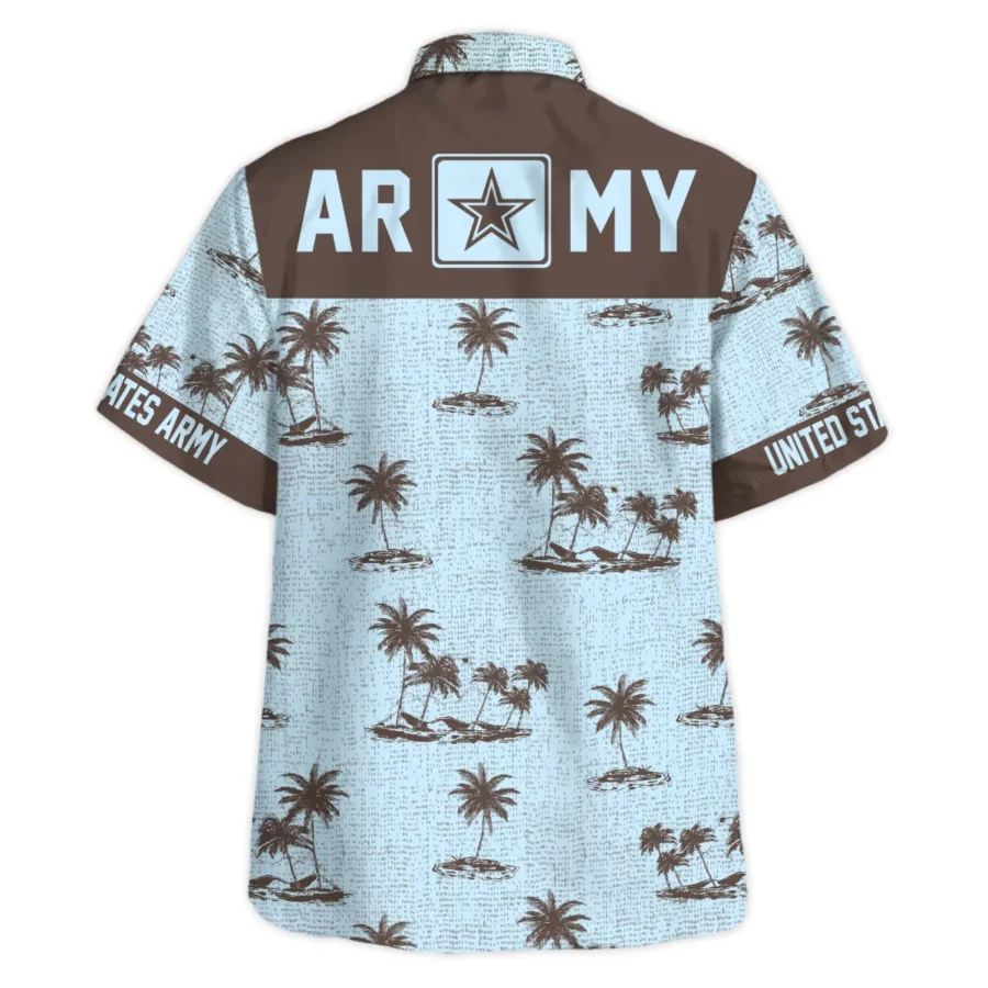 Hawaii Pattern Summer Beach Shirt Veteran U.S. Army All Over Prints Oversized Hawaiian Shirt