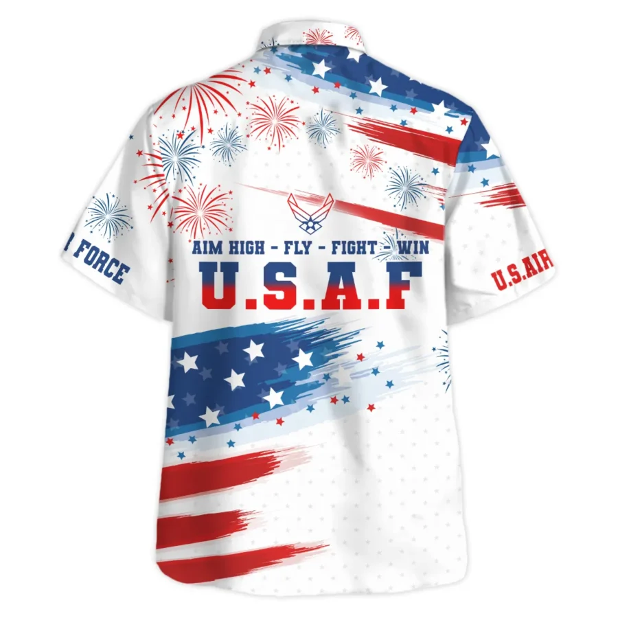 United States Independence Day U.S. Air Force All Over Prints Oversized Hawaiian Shirt