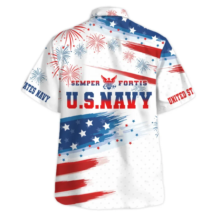 United States Independence Day U.S. Navy All Over Prints Oversized Hawaiian Shirt