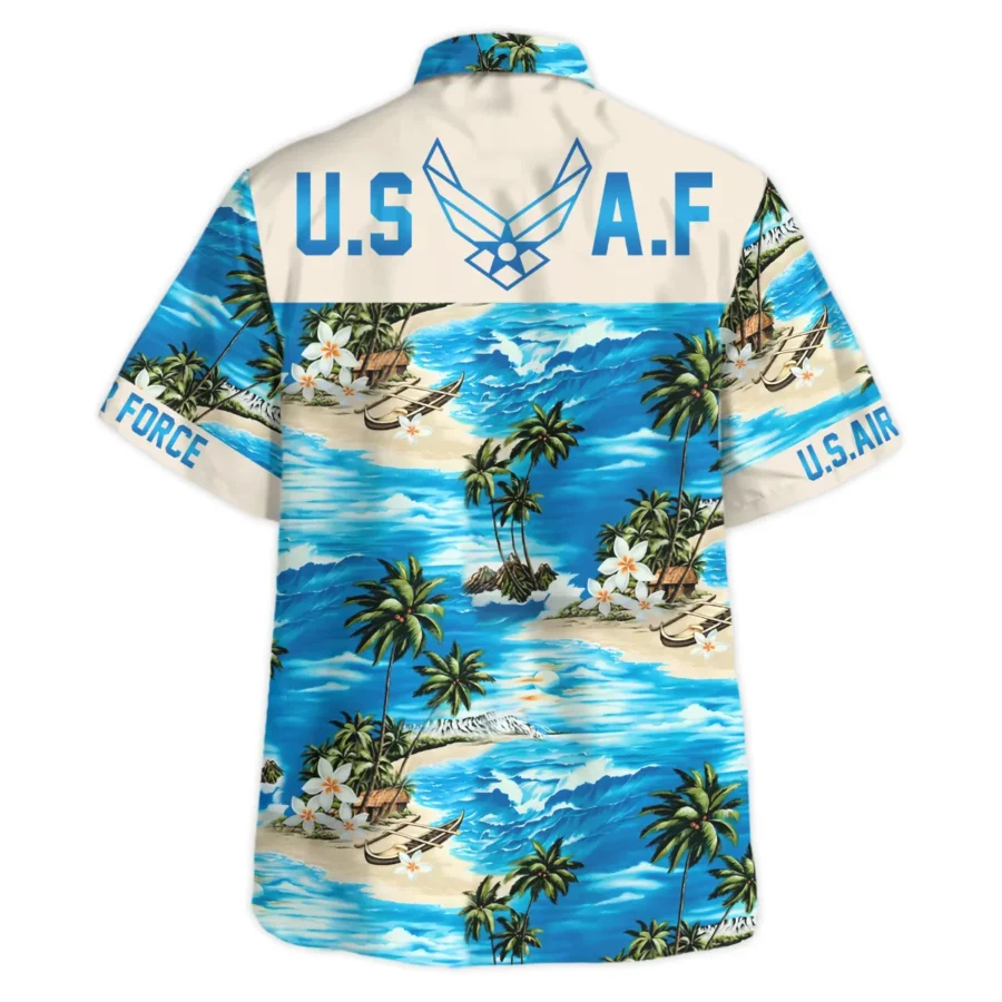 Hawaii Style Pattern U.S. Air Force Oversized Hawaiian Shirt All Over Prints Gift Loves