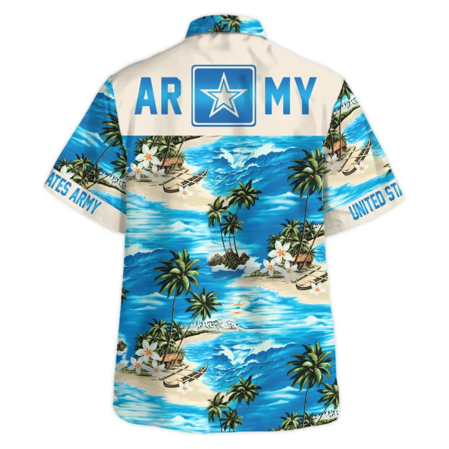 Hawaii Style Pattern U.S. Army Oversized Hawaiian Shirt All Over Prints Gift Loves