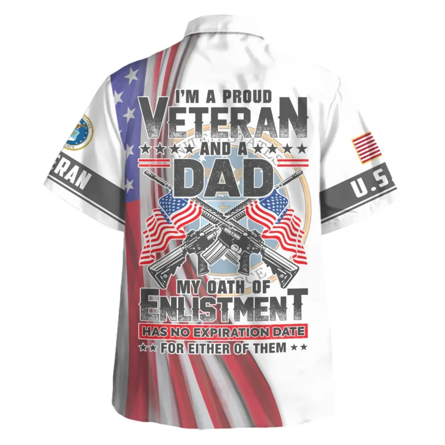 I Am Proud Veteran And A Dad U.S. Air Force All Over Prints Oversized Hawaiian Shirt