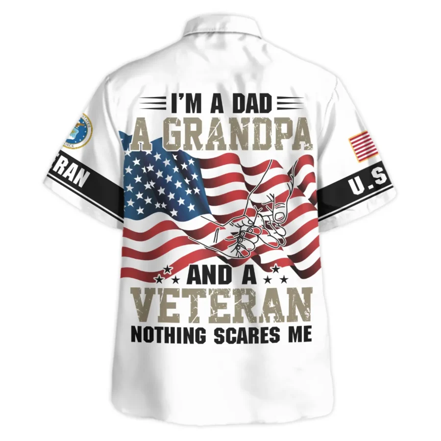 Proudly Served I Am A Dad A Grandpa And A Veteran U.S. Air Force All Over Prints Oversized Hawaiian Shirt