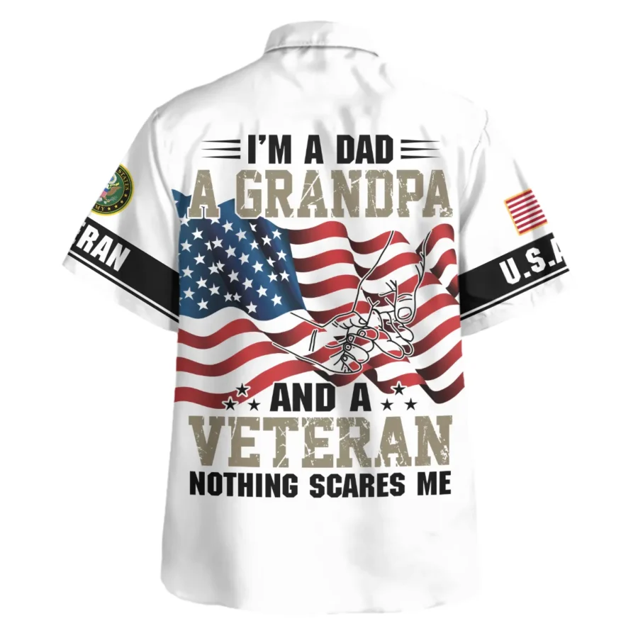 Proudly Served I Am A Dad A Grandpa And A Veteran U.S. Army All Over Prints Oversized Hawaiian Shirt