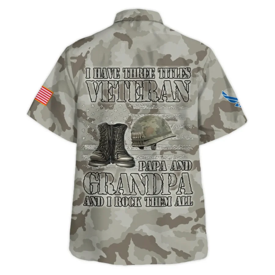 Veteran The Man The Myth The Legend U.S. Air Force All Over Prints Oversized Hawaiian Shirt